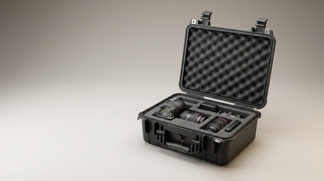 KeXinMaterials camera hard case with custom foam for DSLR and lenses