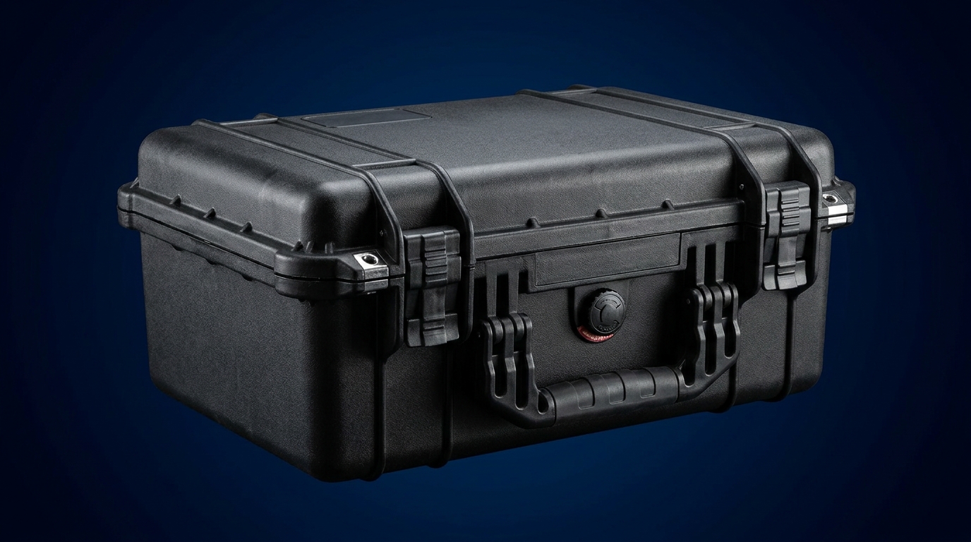 KeXinMaterials military tactical hard case with rubberized handle and heavy-duty latches